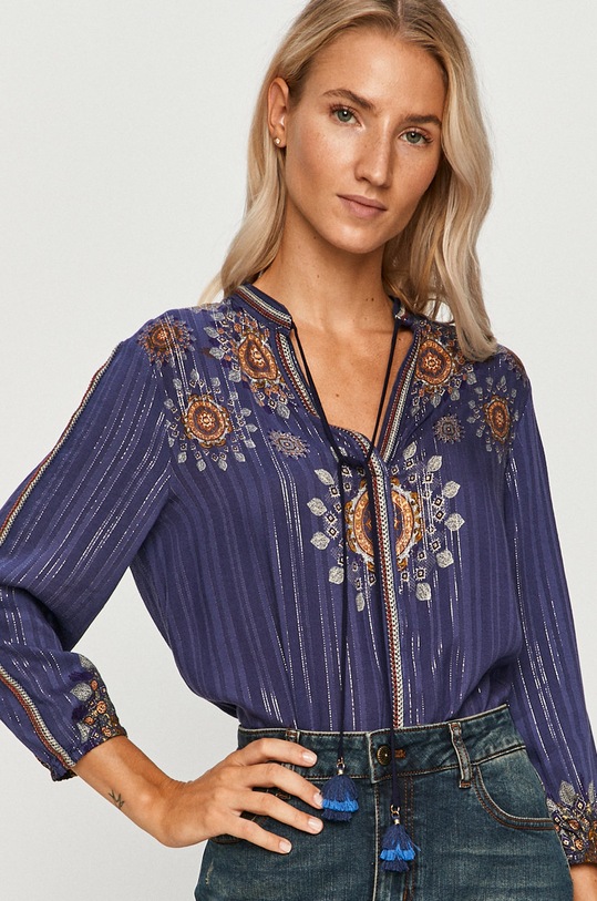 Desigual - Bluzka 20WWBW41 granatowy 20WWBW41