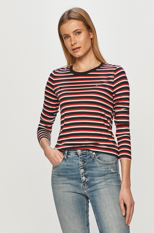 Tommy Hilfiger - Longsleeve cu modele bleumarin WW0WW29105