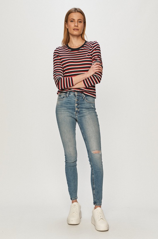 Tommy Hilfiger - Longsleeve WW0WW29105 bleumarin AW20