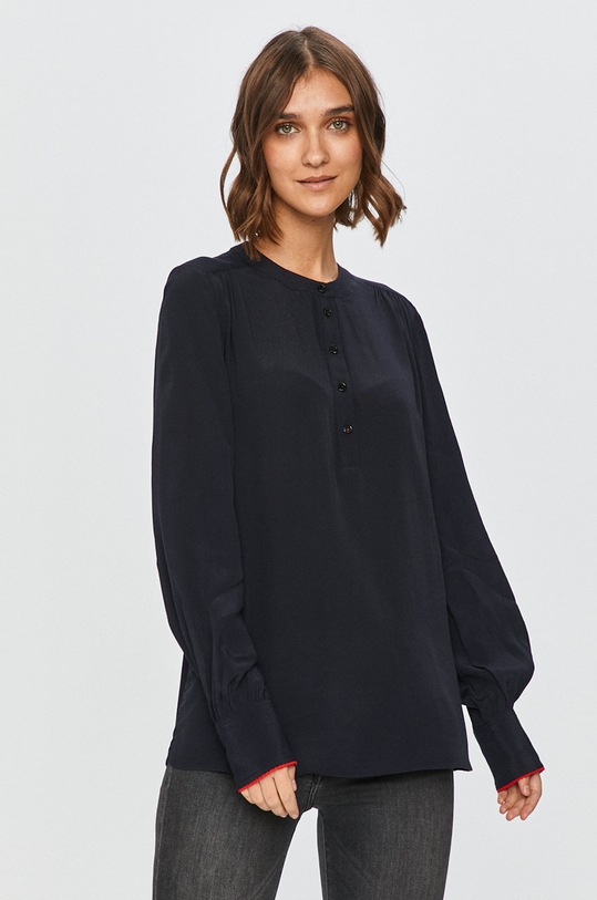 Tommy Hilfiger - Bluza uni bleumarin WW0WW29201