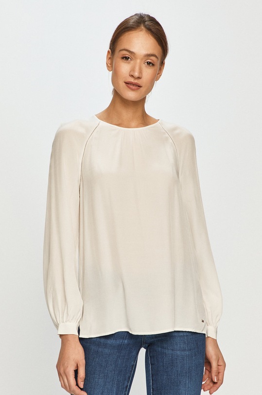 Tommy Hilfiger - Halenka hladký bílá WW0WW29202