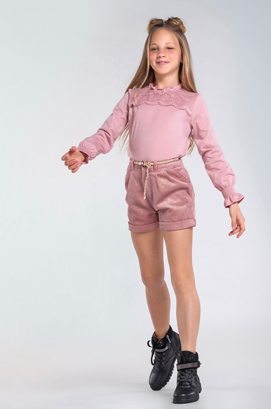 Mayoral - Detská blúzka 128-167 cm so stojačikom ružová 7069.8E.JUNIOR