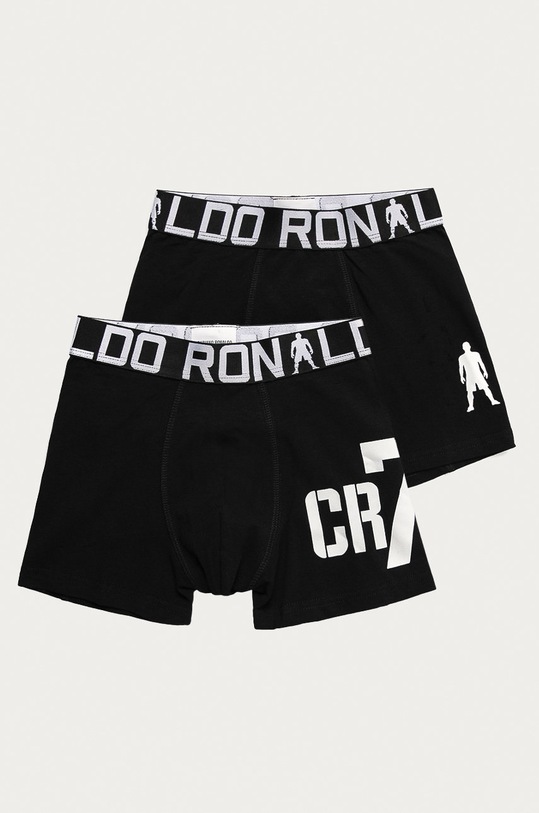 CR7 Cristiano Ronaldo - Bokserki dziecięce (2-pack) bokserki dopasowane czarny 8400.51.451