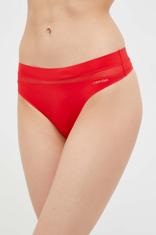 Calvin Klein Underwear stringi dzianina czerwony 000QF6047E