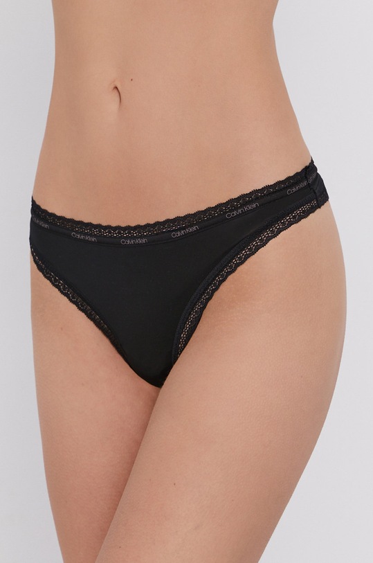 Calvin Klein Underwear - Stringi (3-pack) wzorzyste biały 000QD3802E