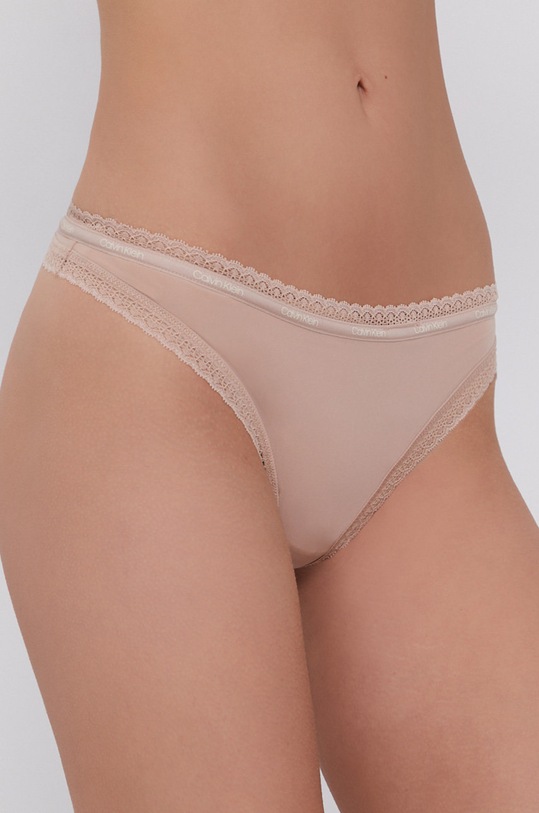 Calvin Klein Underwear - Stringi (3-pack) 000QD3802E biały AW23