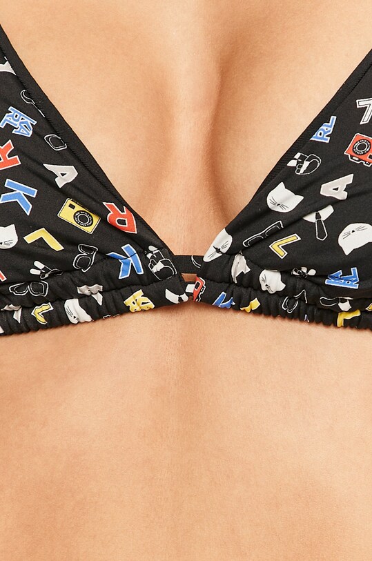 Karl Lagerfeld - Горнище на бански черен KL20WTP16