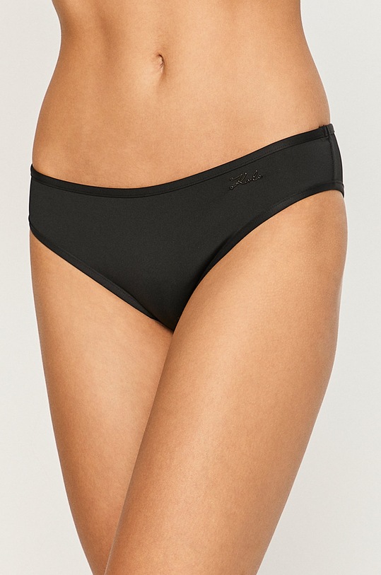 Karl Lagerfeld - Chiloti de baie fund negru KL20WBT23