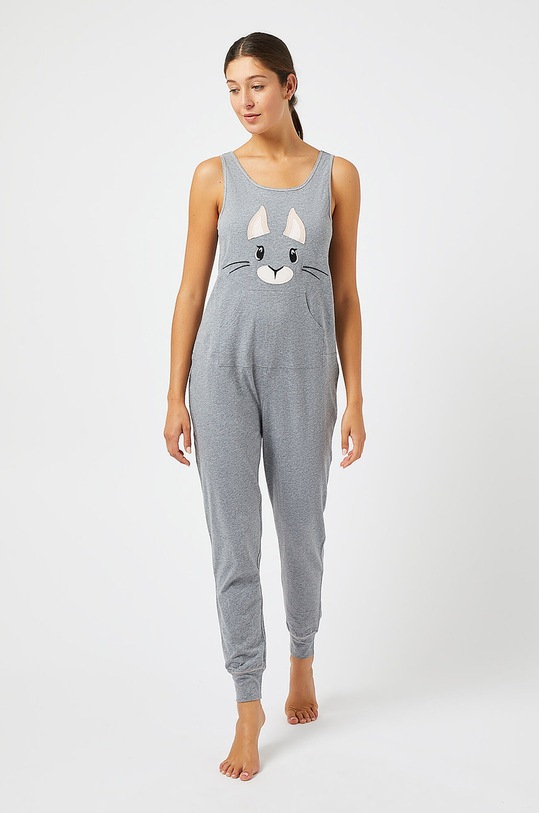 Etam - Pyžamový overal NITYA sada šedá 652004504