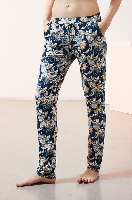 Etam - Spodnie piżamowe JOLEEN tkanina granatowy 652294835