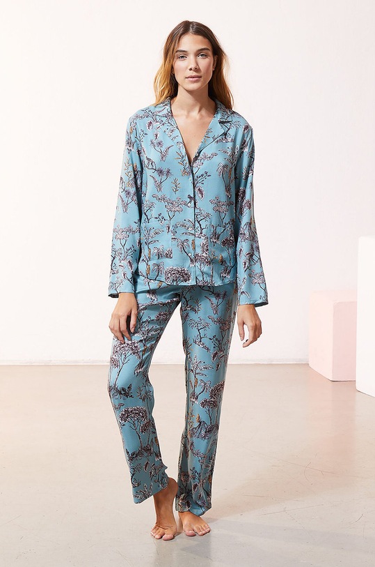 Etam - Koszula piżamowa JORJA 652295133 niebieski AW20