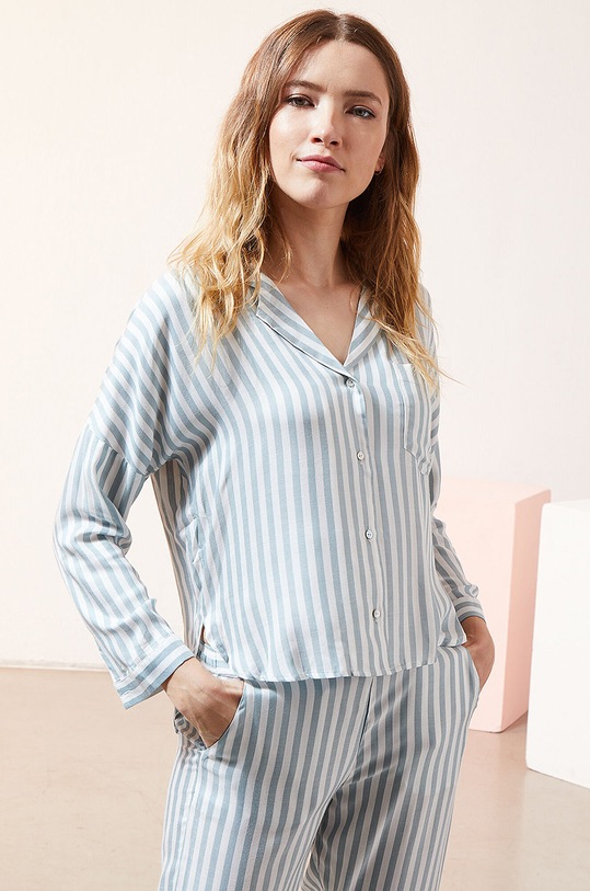 Etam - Koszula piżamowa JUDY tkanina biały 652295233