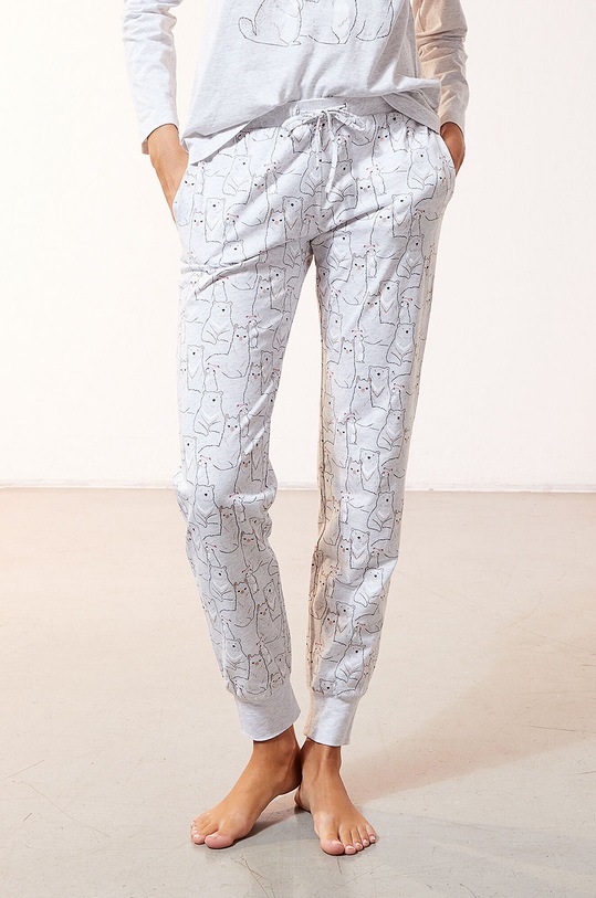 Odzież Etam - Komplet piżamowy 3-częściowy OANA 652308280 biały