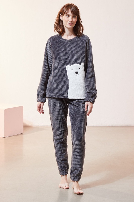 Etam - Spodnie piżamowe OXFORD szary 652311904