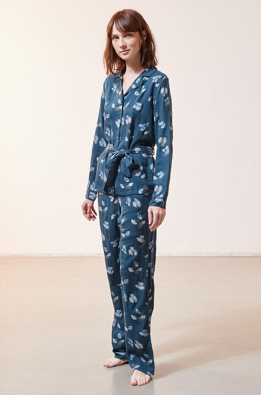 Etam - Spodnie piżamowe JUNE turkusowy 652312546