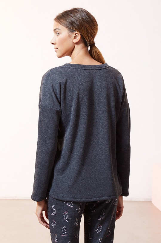 Odzież Etam - Longsleeve piżamowy OVIDE 652320504 szary