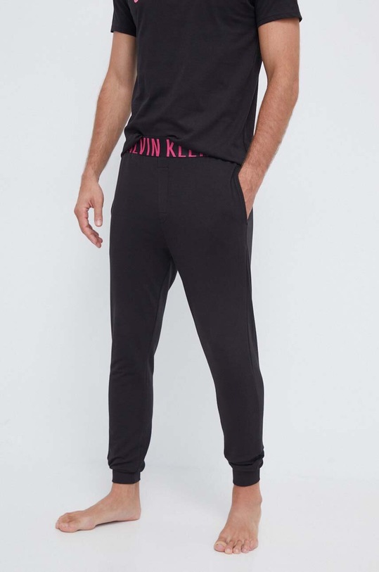 Calvin Klein Underwear Παντελόνι πιτζάμας πλεκτό ύφασμα μαύρο 000NM1961E