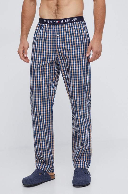 Tommy Hilfiger Pyžamové nohavice spodný tmavomodrá UM0UM01920