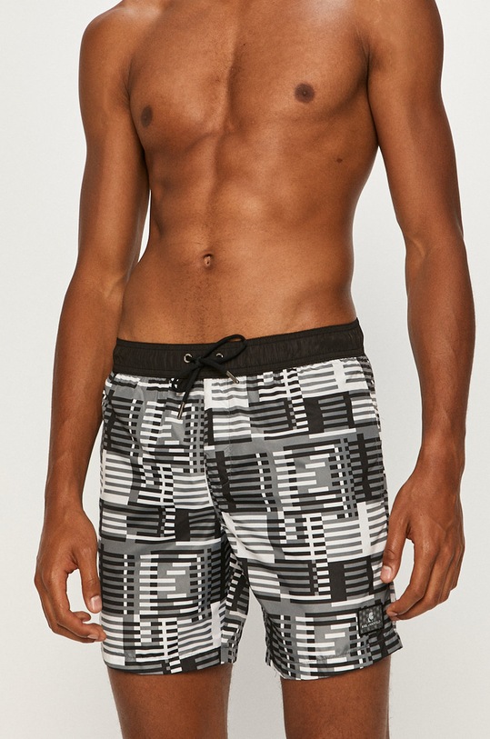 Karl Lagerfeld - Plavkové šortky čierna KL20MBM11