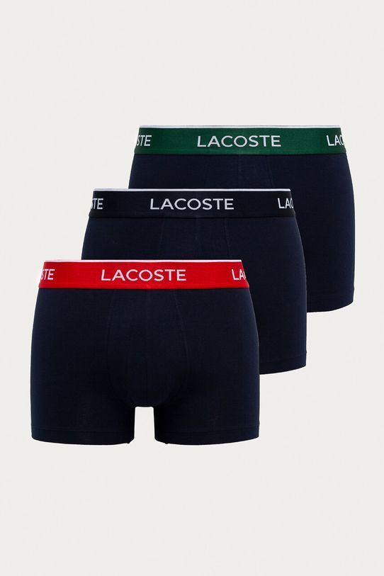 Lacoste - Боксерки (3 чифта) надпис тъмносин 5H3401