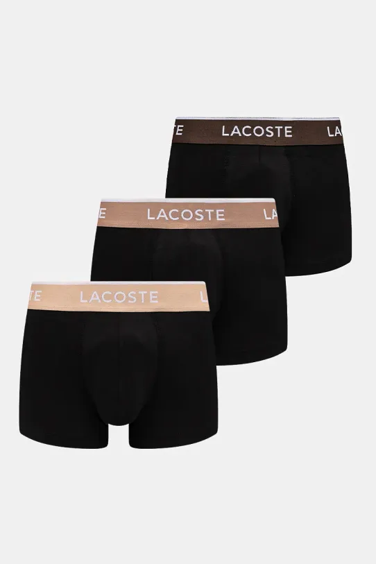 Боксери Lacoste 3-pack трикотаж коричневий 5H3401