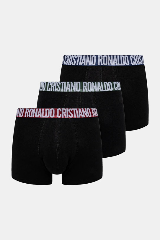 CR7 Cristiano Ronaldo - Boxerky (3-pak) pletenina čierna 8100.49.668