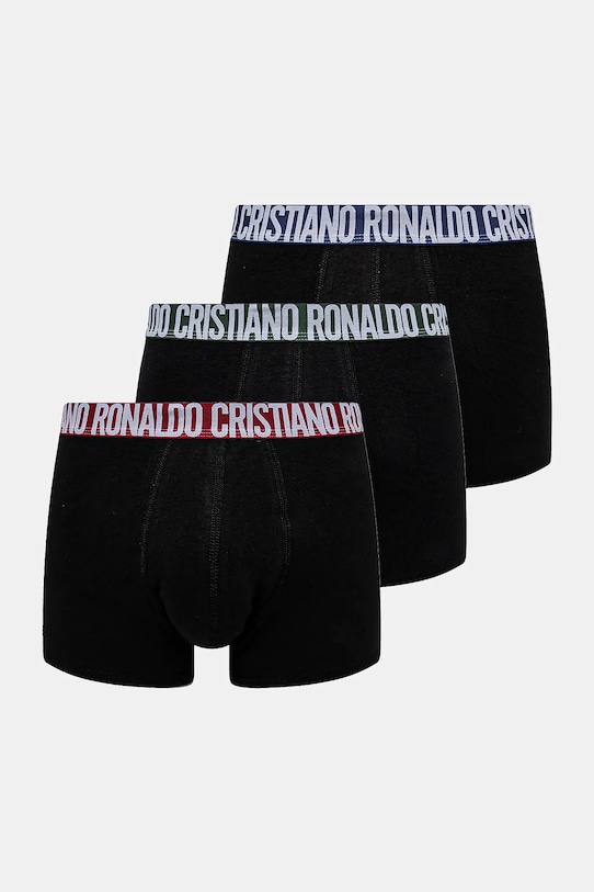 CR7 Cristiano Ronaldo - Boxerky (3-pak) pletenina čierna 8100.49.668