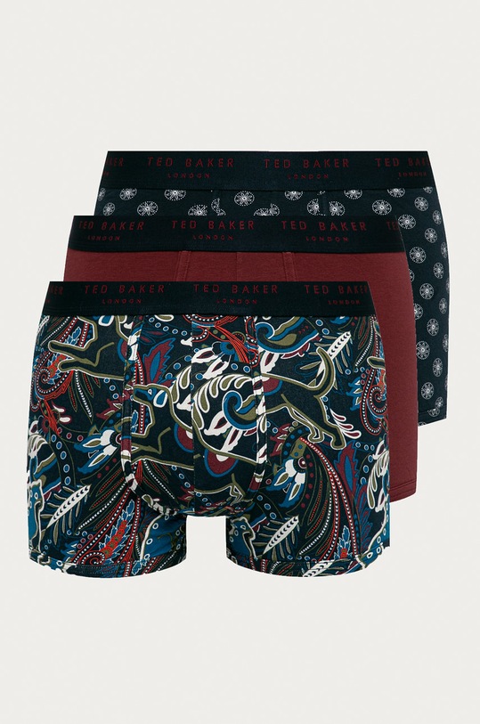 Ted Baker bokserki (3-pack) dzianina bordowy 171602