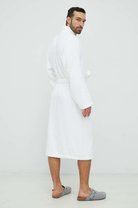 Odzież BOSS szlafrok bawełniany PLAIN.MEN biały