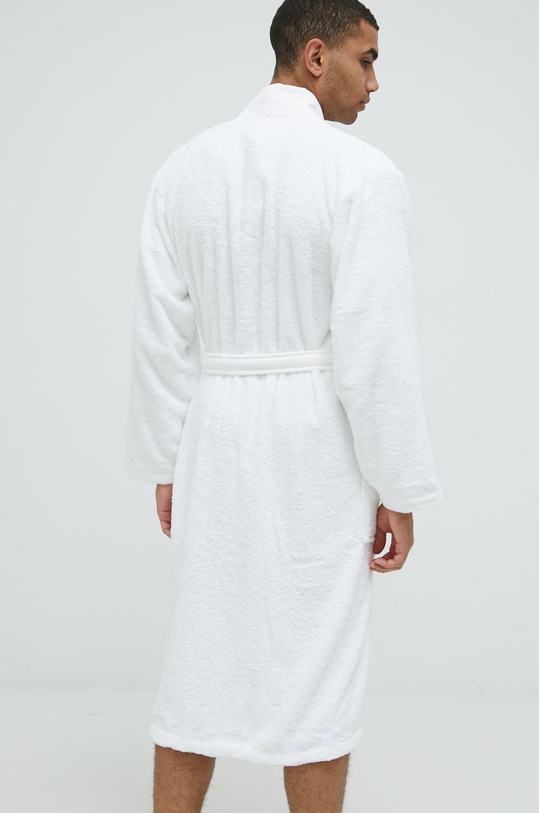 Odzież BOSS szlafrok bawełniany PLAIN.MEN biały