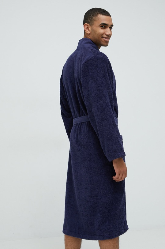 Odzież BOSS szlafrok bawełniany PLAIN.MEN granatowy