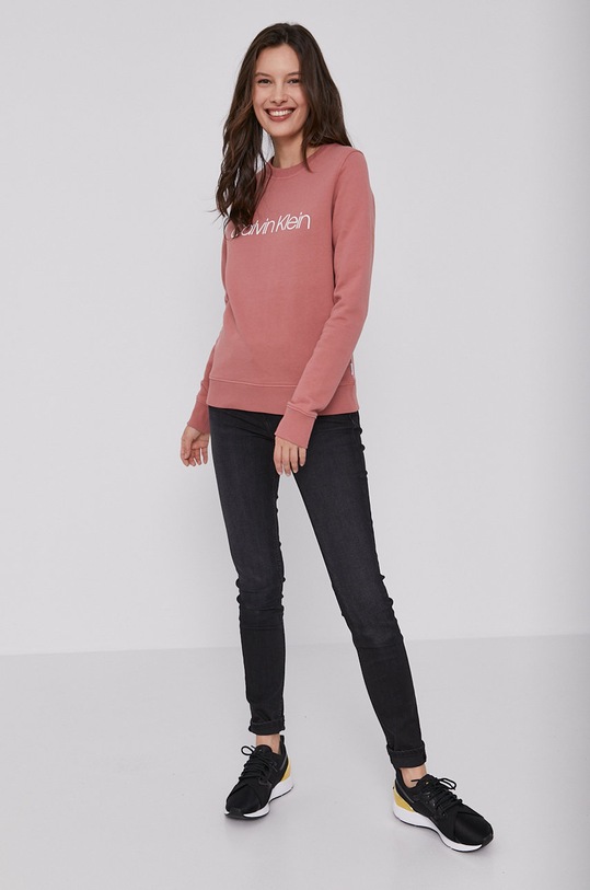 Bavlněná mikina Calvin Klein K20K202157 růžová AA00