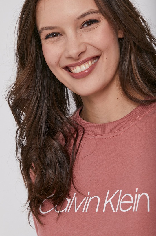 Bavlněná mikina Calvin Klein růžová K20K202157