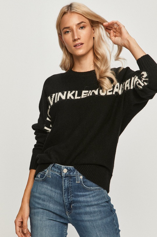Calvin Klein Jeans - Pulover grosime medie negru J20J215131