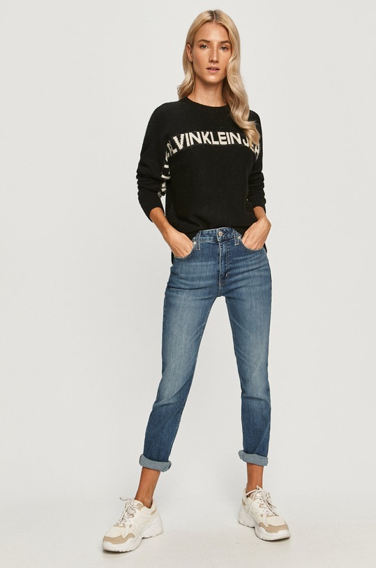 Calvin Klein Jeans - Pulover J20J215131 negru AW20