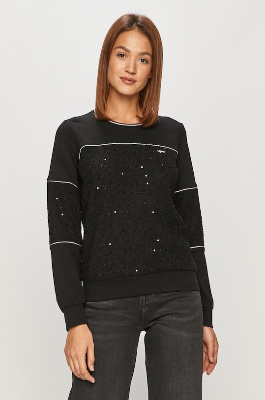 Liu Jo - Bluza TF0147.J6084 z elastanem czarny TF0147.J6084