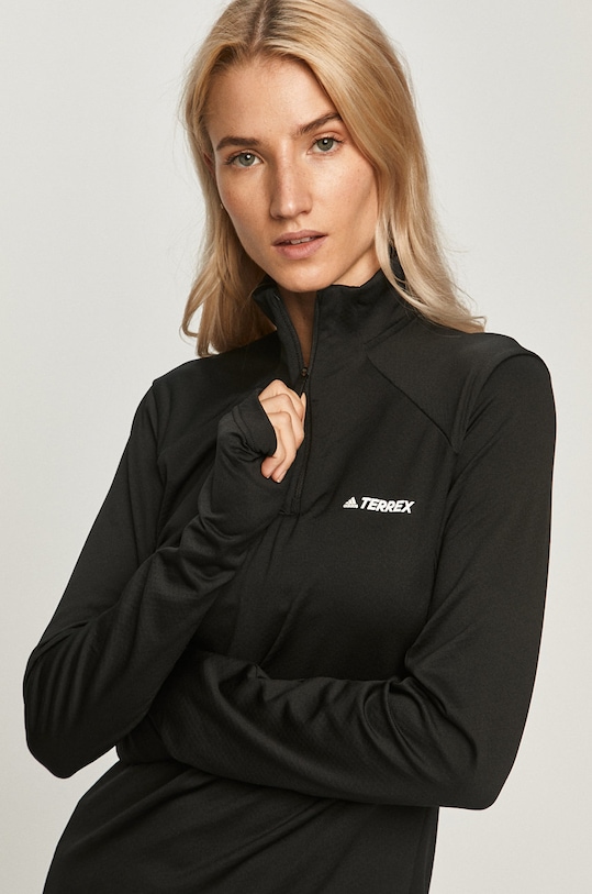 adidas Performance - Μπλούζα μαύρο GL3743