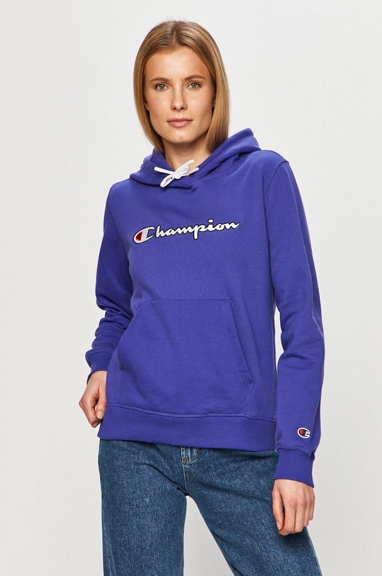 Champion - Bluza bawełniana 113185 z kapturem fioletowy 113185