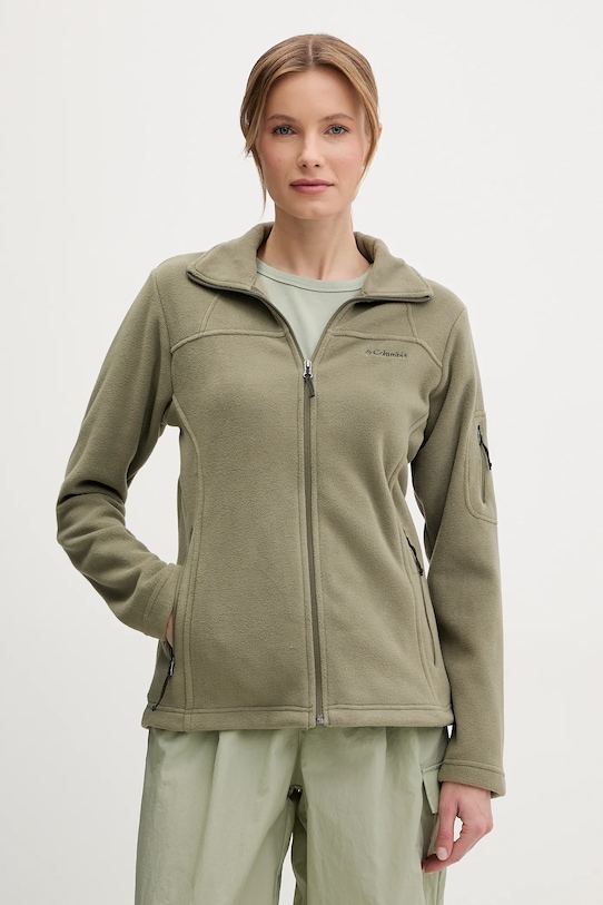 Sportovní mikina Columbia Fast Trek bez kapuce zelená 1465351.