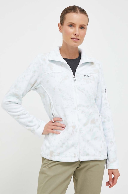 Columbia bluza sportowa Fast Trek Printed bez kaptura biały 1622211