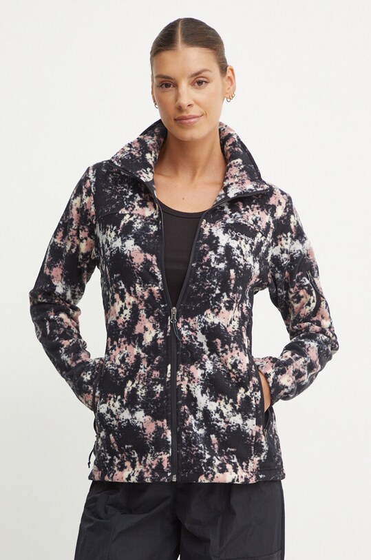 Спортивна кофта Columbia Fast Trek Printed без капюшона чорний 1622211