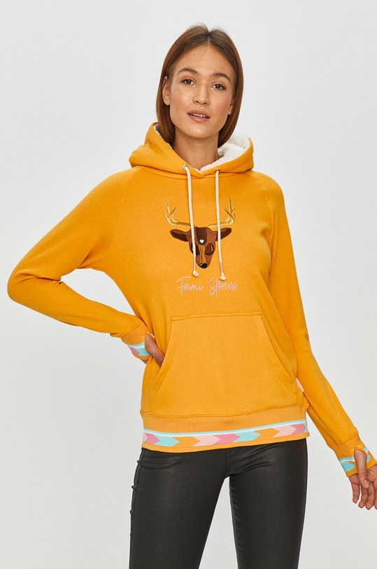 Femi Stories - Бавовняна кофта Sone бавовна жовтий SONE.MTD