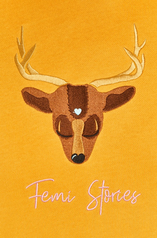 Femi Stories - Бавовняна кофта Sone SONE.MTD жовтий