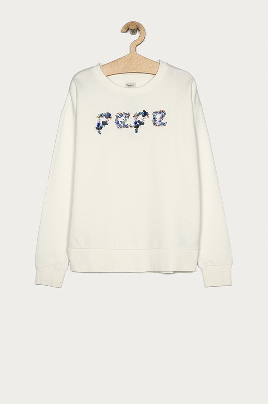 Pepe Jeans - Dětská mikina Bambi 2 128-152 cm bez kapuce bílá PG580946.805