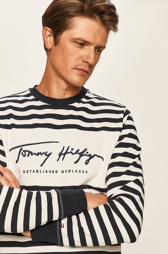Tommy Hilfiger - Bluza aplikacja granatowy MW0MW14441