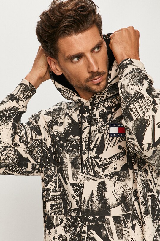 Tommy Jeans - Mikina s kapucňou viacfarebná DM0DM08409