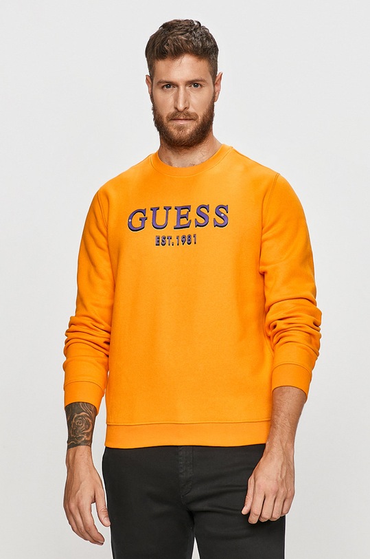 Guess Jeans - Mikina bez kapucne oranžová M0BQ76.K9V31