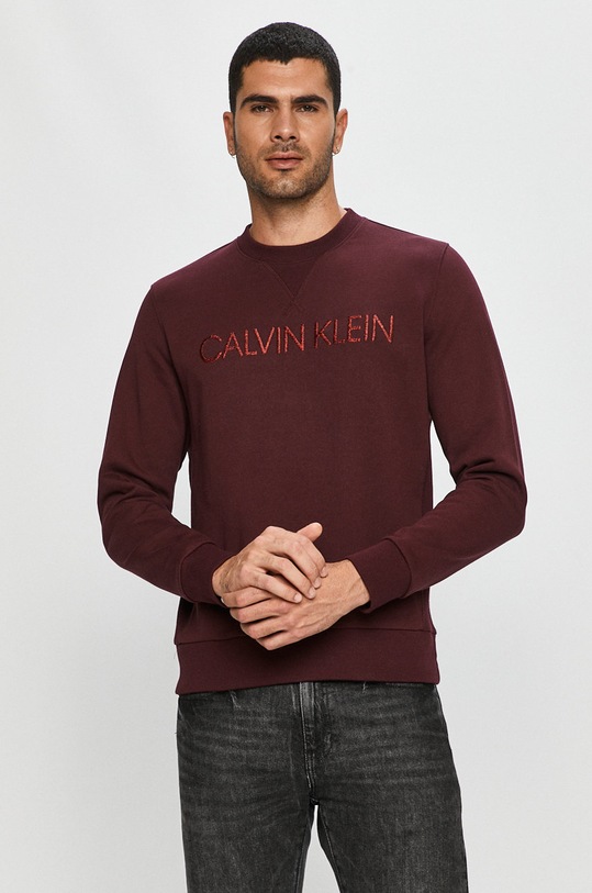Calvin Klein - Mikina bez kapuce fialová K10K105719