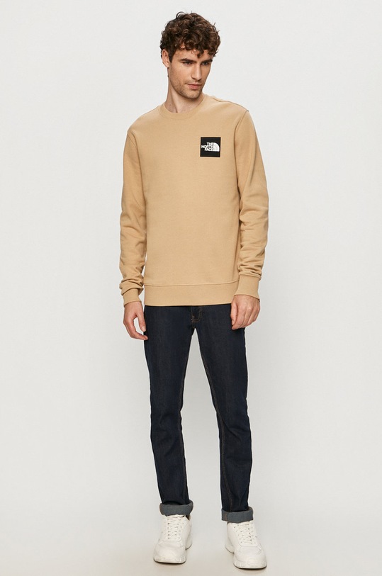 The North Face - Bavlnená mikina NF0A4SYXH7E1 hnedá AW20