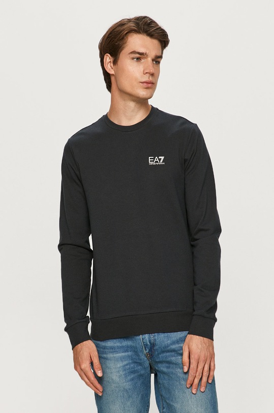 Mikina EA7 Emporio Armani bez kapuce námořnická modř 8NPM52.PJ05Z